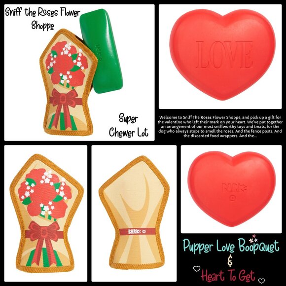 Pupper Love Barkbox M/L Flower Boopquet & Heart to Get Super Chewer Flower Large - Picture 12 of 12